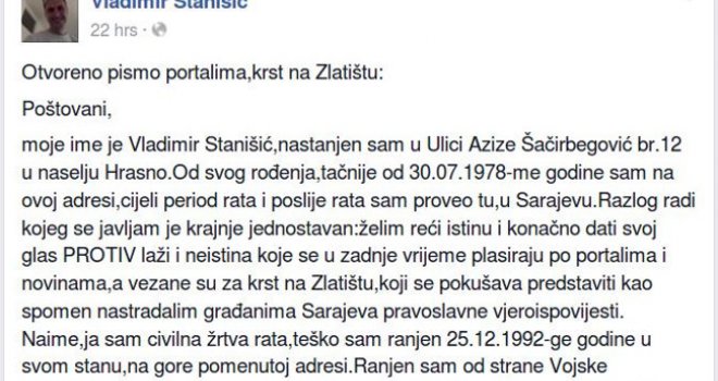 U RS su nas zvali izdajnicima, gorim od muslimana... A sada tim Alijinim Srbima dižu krst na Zlatištu!?
