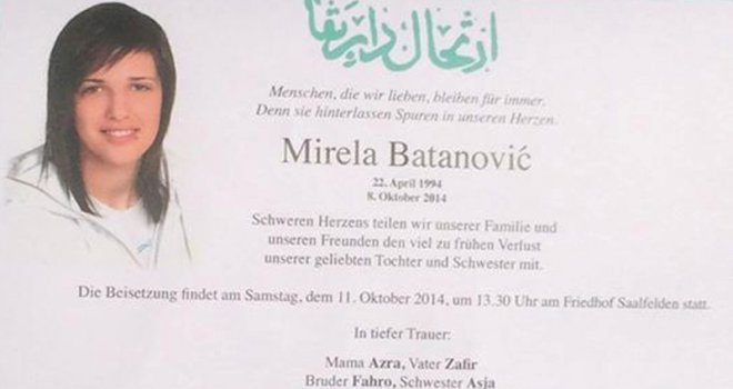 Brutalna smrt u Salcburgu: Djevojka iz BiH izbodena nožem nakon prekinute veze