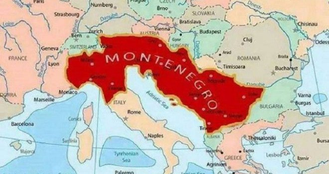 Mapa 'Velike Crne Gore' zapalila internet: Od Albanije, preko Srbije, BiH i Hrvatske pa sve do Francuske...    