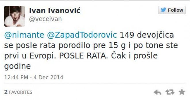 'Prvi ste u Evropi po maloljetničkim trudnoćama, a vaši fašistički mediji raspiruju vatru'
