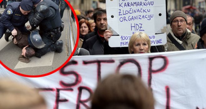 Policija zaustavila marš: Demonstranti nisu mogli do Savske 66, troje uhapšenih