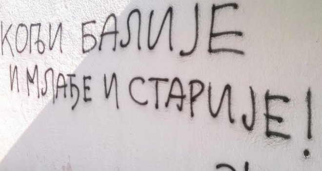 Na osnovnoj školi osvanuo natpis 'Kolji balije, mlađe i starije'