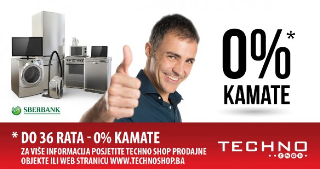 Ekstra ponuda u Techno Shopu: Kupovina na rate uz 0% kamate