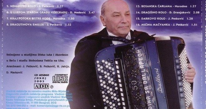 Preminuo legendarni harmonikaš i kompozitor Jovica Petković