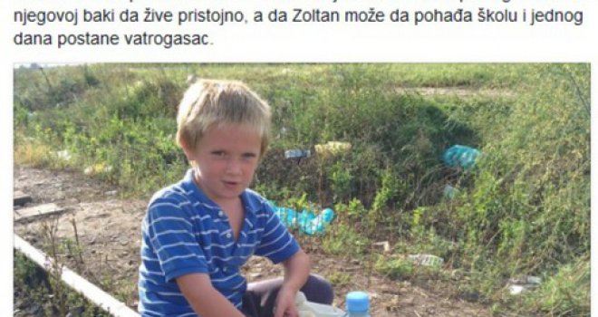 Osmogodišnji dječak preživljava od ostataka koje izbjeglica bacaju po putu