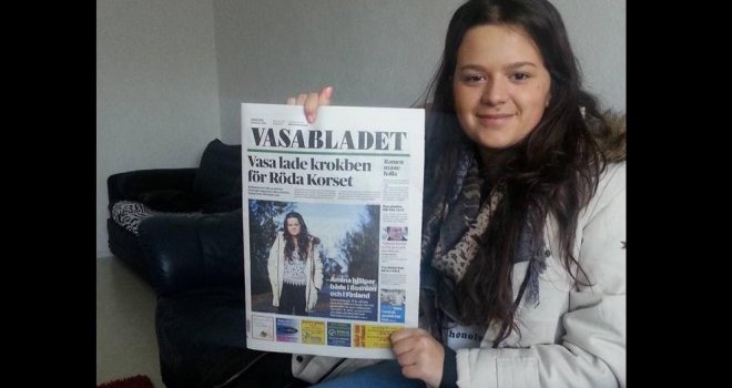 Mlada Bosanka Amina Elezović osvanula na finskim naslovnicama