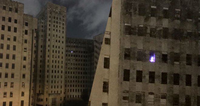 Fotografija od koje će vas uhvatiti jeza: Svi prozori su u mraku, osim jednog...