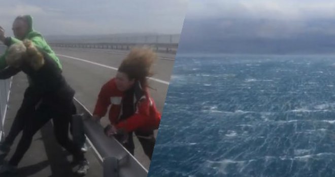 Puhala 170 km/h: Bura zamalo odnijela ljude na Paškom mostu!