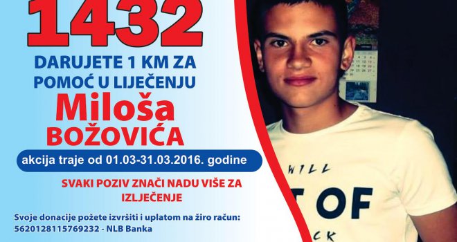 Darujte 1 KM i pomozite 20-godišnjem fudbaleru Milošu Božoviću da se probudi iz kome