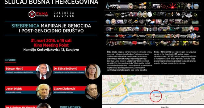 Javni čas 'Srebrenica mapiranje genocida i postgenocidno društvo – Pogled iz 2016. Slučaj BiH'