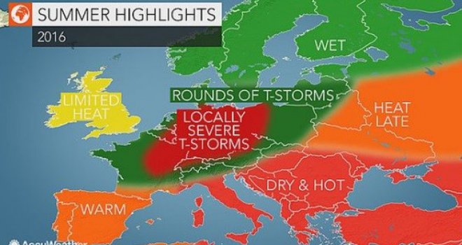 AccuWeather Objavio Dugoročnu Prognozu Za Ljeto: Kod Nas žarko Crveno ...