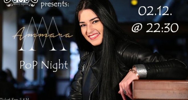 Ammara Mistrić večeras u sarajevskom klubu Monument
