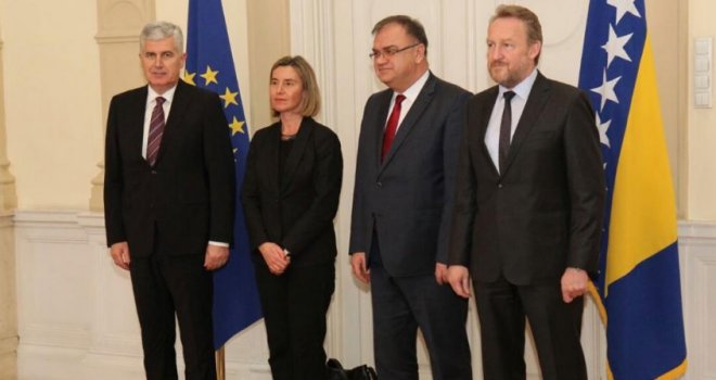Federica Mogherini stigla u Sarajevo, sastala se s članovima Predsjedništva BiH