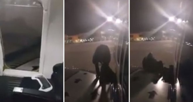 Šokantan snimak: Nestrpljivom putniku 'prekipjelo', pa otvorio vrata za izlaz u nuždi i avion napustio preko krila