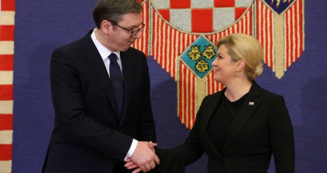 Vučić hrvatskoj predsjednici: 'Znam da vam nije bilo lako zbog atmosfere u Zagrebu i čestitam vam na hrabrosti...'