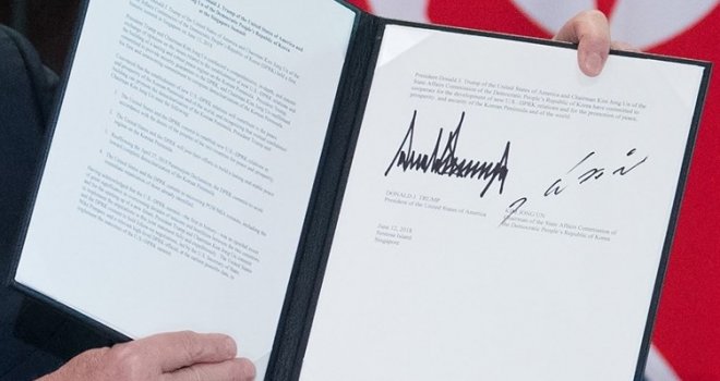 Šta stoji u deklaraciji koju su potpisali Trump i Kim?