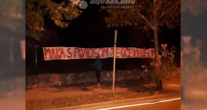 Skandalozno: U Mostaru osvanuo transparent podrške ratnom zločincu Marku Radiću