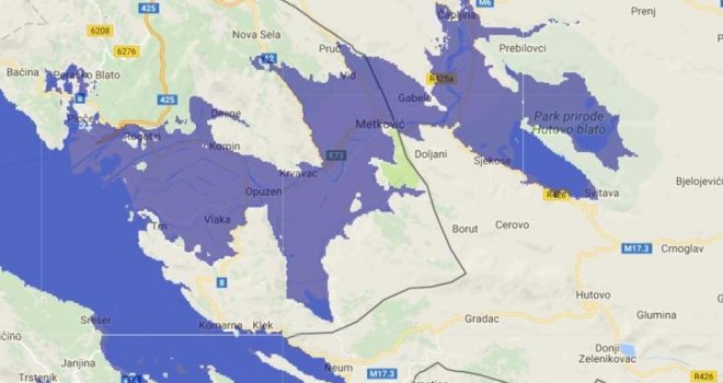 Ako Jadransko more nastavi rasti, BiH će osjetiti teške posljedice: Čapljina pod vodom, rivijera blizu Mostara