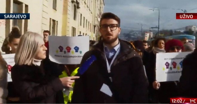 Preko 400 studenata na sarajevskim ulicama: 'Nismo igračke i ne dozvoljavamo da se nama manipuliše'