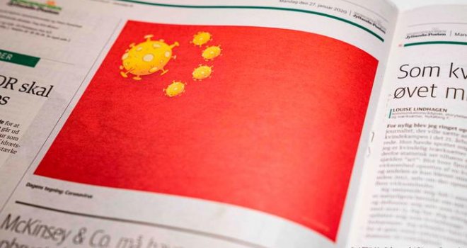 Virusna zastava: Kinezi ljuti zbog karikature u danskim novinama