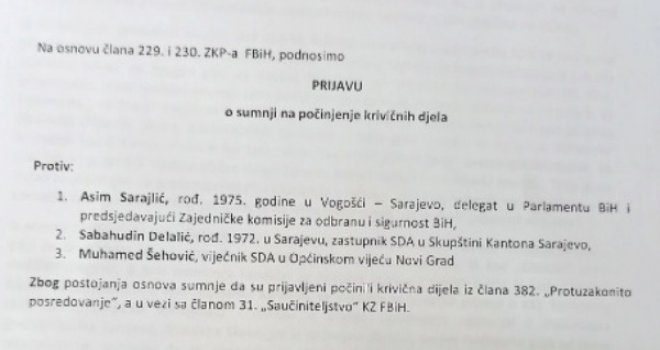 Ili kod 'Glumca' ili kod 'Cvrleta': Šta piše u krivičnoj prijavi protiv Asima Sarajlića, Delalića i Šehovića?!