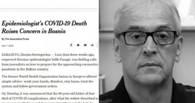 'The New York Times' pisao o smrti dr. Pašagića: Raste zabrinutost u BiH