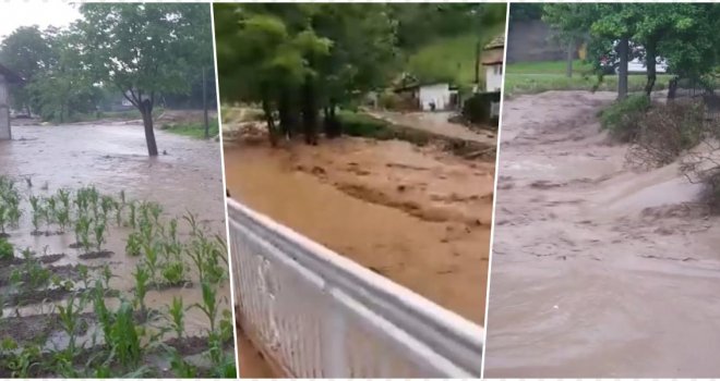 Veliko nevrijeme zahvatilo dijelove BiH, najteže u TK: Poplavljeni objekti i oranice, voda se izlila na saobraćajnice
