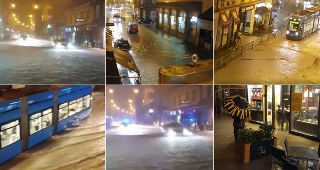U Zagrebu 'biblijski potop', ulice pod vodom: Tokom intervencije umro vatrogasac