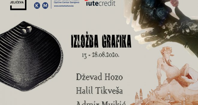 U četvrtak otvorenje zajedničke izložbe grafika Dževada Hoze, Halila Tikveše i Admira Mujkića