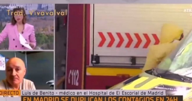 Madridskom doktoru puk'o film: Nismo puni, tri pacijenta na sto kreveta... Jesam li ja bio u bolnici ili vi?! 