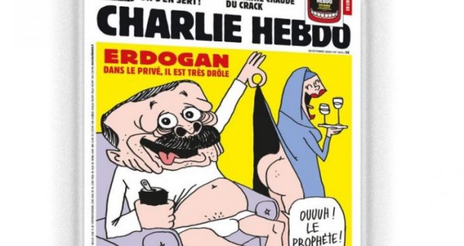 Turska ljuta: Erdogan osvanuo na naslovnici Charlie Hebdoa 