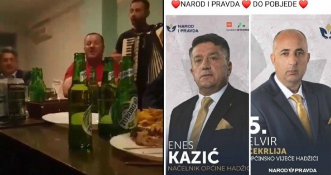 Korona dernek u Tarčinu: Kandidati Naroda i pravde uz pjesmu i bogatu trpezu krše epidemiološke mjere