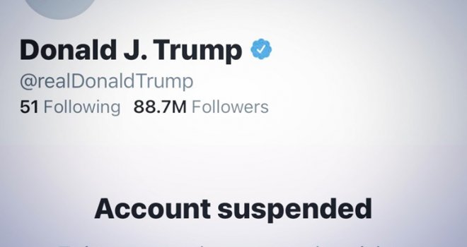 Twitter trajno suspendovao Trumpov profil: Ovo su posljednja dva tvita koja su prelila čašu