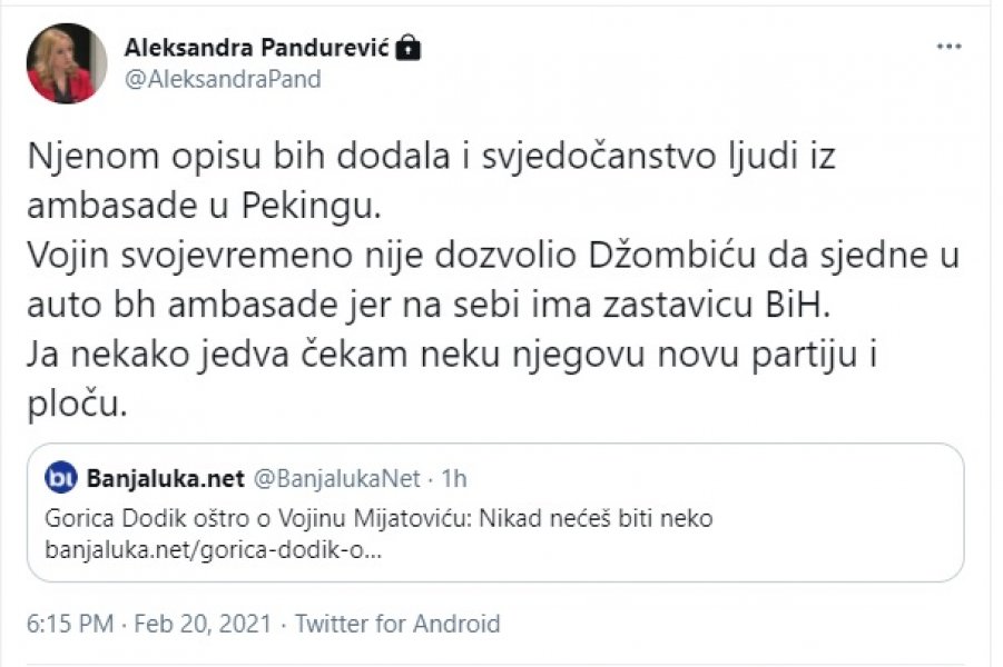 aleksandra-pandurevic-tweet