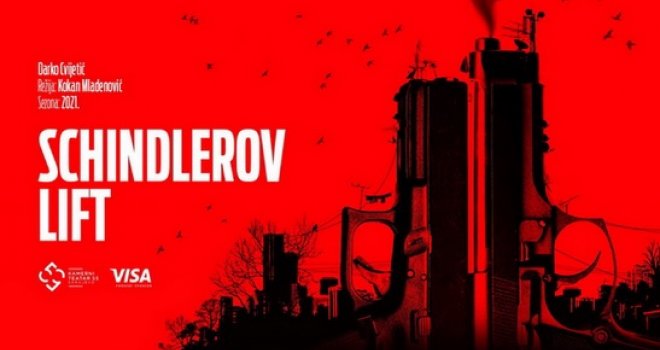 'Schindlerov lift' Darka Cvijetića u režiji Kokana Mladenovića na 66. Sterijinom pozorju u Novom Sadu, dan kasnije i u Beogradu