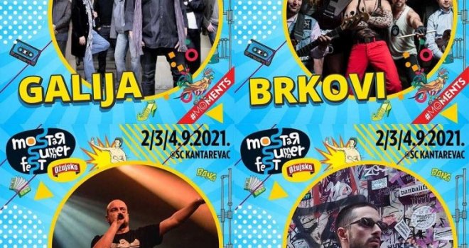 Na 'Mostar Summer Festu' Edo Maajka, TBF, Hladno pivo, Galija, Brkovi... Prvog dana slobodan ulaz!