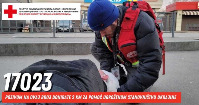 Crveni križ u BiH aktivirao humanitarni broj za pomoć Ukrajini: 'Svaka donacija je bitna, zato ne oklijevajte...'