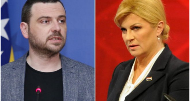 Saša Magazinović i hrvatski SDP-ovac napustili panel dok je Kolinda Grabar Kitarović držala govor