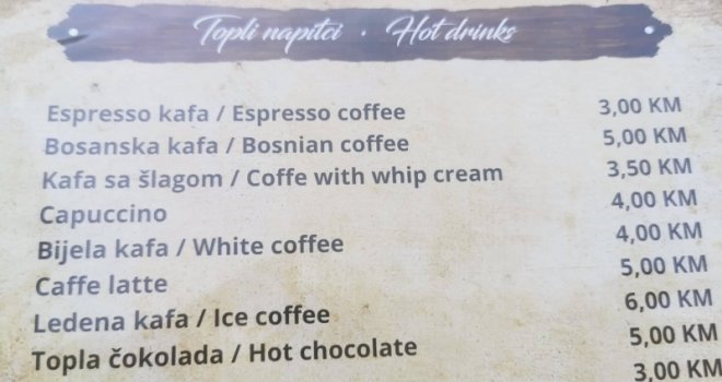 Luksuz: Evo gdje se pije najskuplja bosanska kafa u našoj zemlji - fildžan čak pet KM! Turisti se neugodno iznenadili...