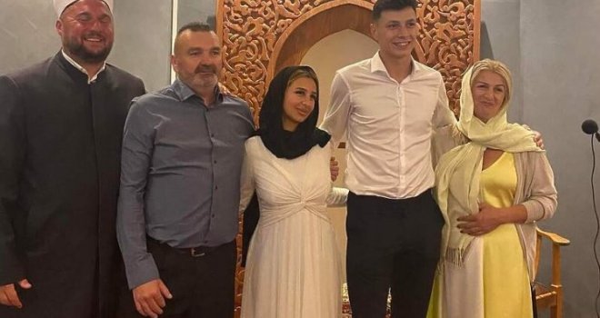 Nogometni reprezentativac BiH šerijatski se vjenčao sa svojom djevojkom Marijanom Cecilijom Mašić