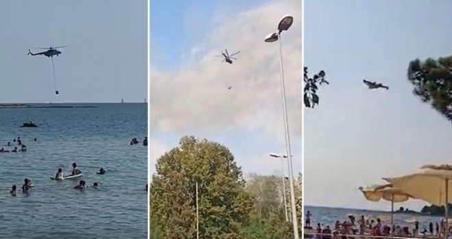 Požar kod turističkog naselja na Jadranu, isključena struja, hitno pozvani kanaderi