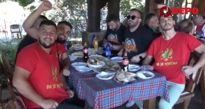 Raspjevani Crnogorci: Vesela atmosfera 'Kod Fehre', raspoloženje na vrhuncu, a i Fehrin(i) specijalitet(i) su im dobro 'sjeli'