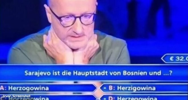 Takmičar u njemačkom 'Milioneru‘ nije znao kako glasi tačan naziv Bosne i Hercegovine