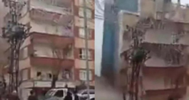 Strašni snimci: Za samo nekoliko sekundi zgrade u Turskoj ruše se do temelja, kao kule od karata...