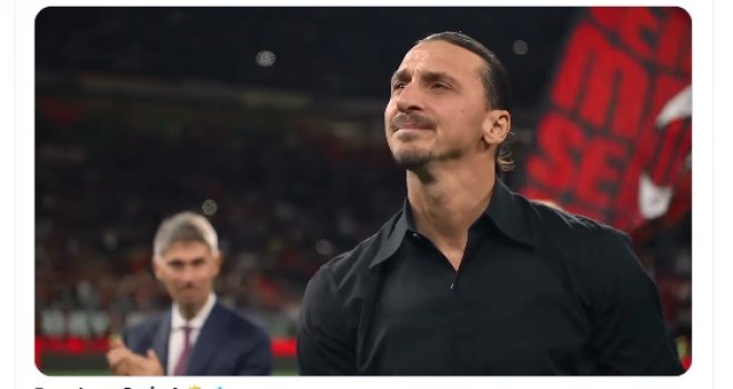 Navijači Milana rasplakali Zlatana Ibrahimovića: “God bye“ (zbogom Bože), poručili mu povodom završetka karijere