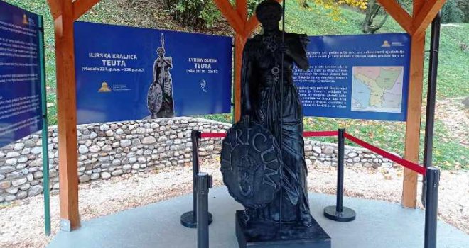 'Nepravda će konačno biti ispravljena': Novi paviljoni u parku 'Ravne 2' u Visokom - statua kraljice Teute i unikatni stećak
