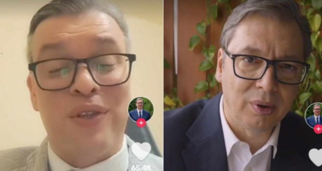  Vučić sa svojim imitatorom s TikToka snimio skeč: 'On ili ja...'