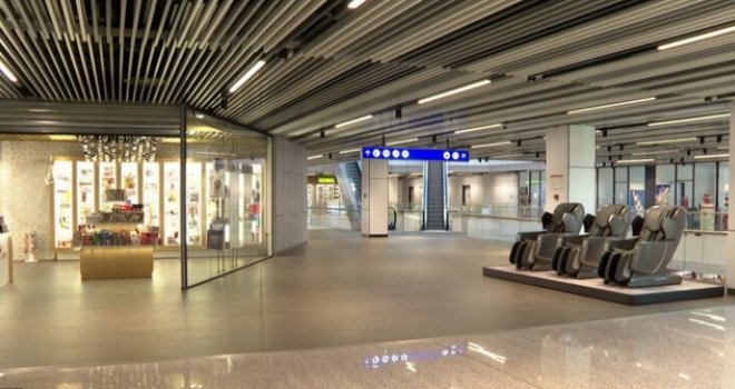 Prošetajte kroz novu zgradu Terminala B sarajevskog aerodroma: VIP i premium salon, restorani, butici...
