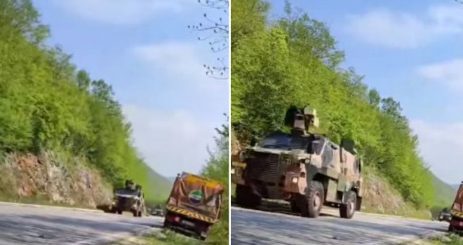 Vojna vozila snimljena na putu prema Bjelašnici i Igmanu, poznato o čemu se radi