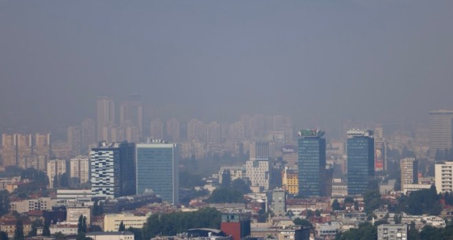 Sarajevo je danas ponovo zagađeno, povećan porast agađujućih materija u zraku